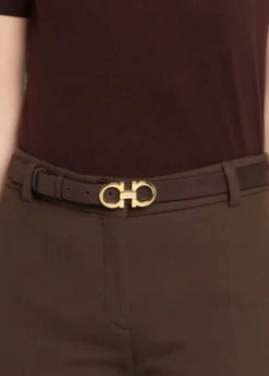 FerragamoDonna Suede Double Gancini Belt