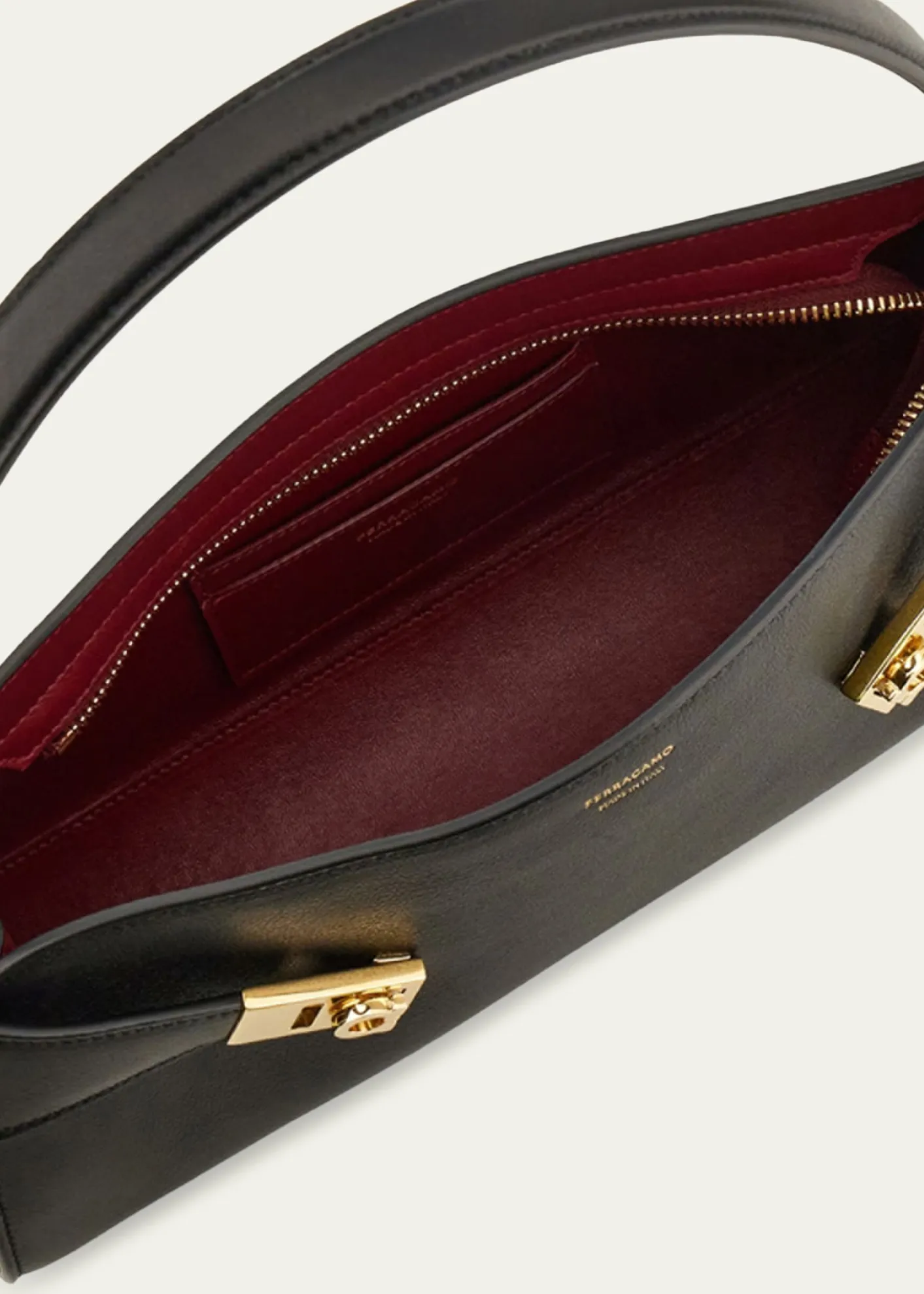 FerragamoHug East-West Leather Shoulder Bag