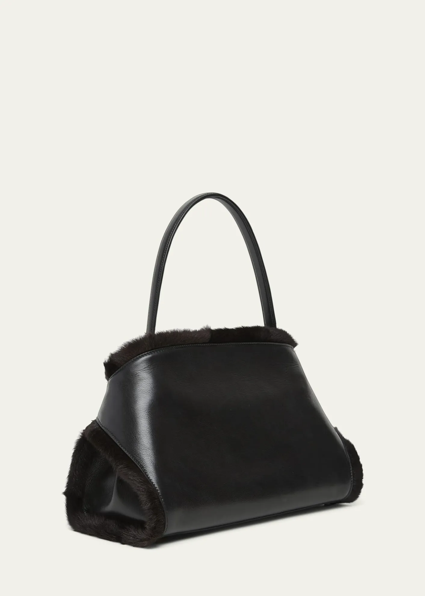 FerragamoHug Leather & Shearling Shoulder Bag