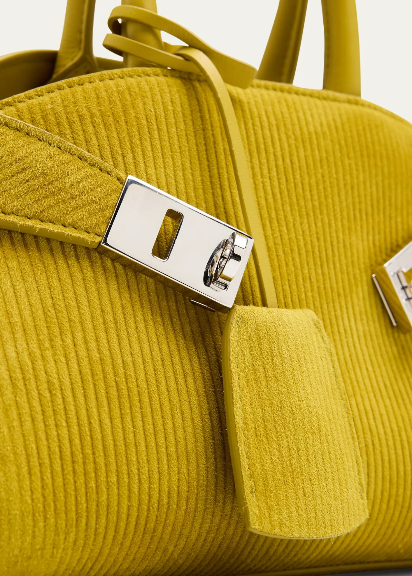 FerragamoHug Medium Suede Corduroy Top-Handle Bag