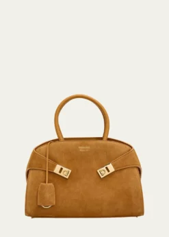 FerragamoHug Medium Suede Handbag