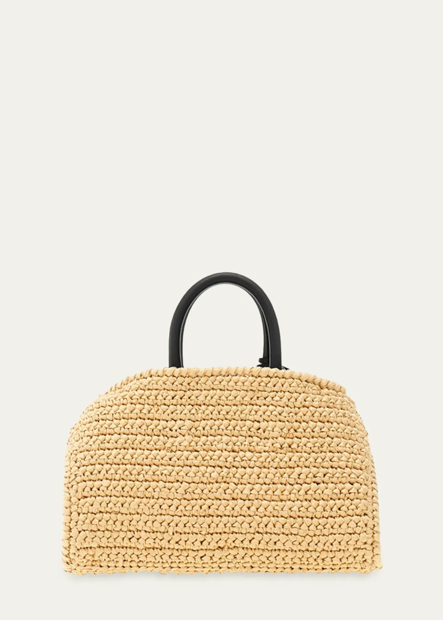 FerragamoHug Mini Crochet Raffia Top-Handle Bag
