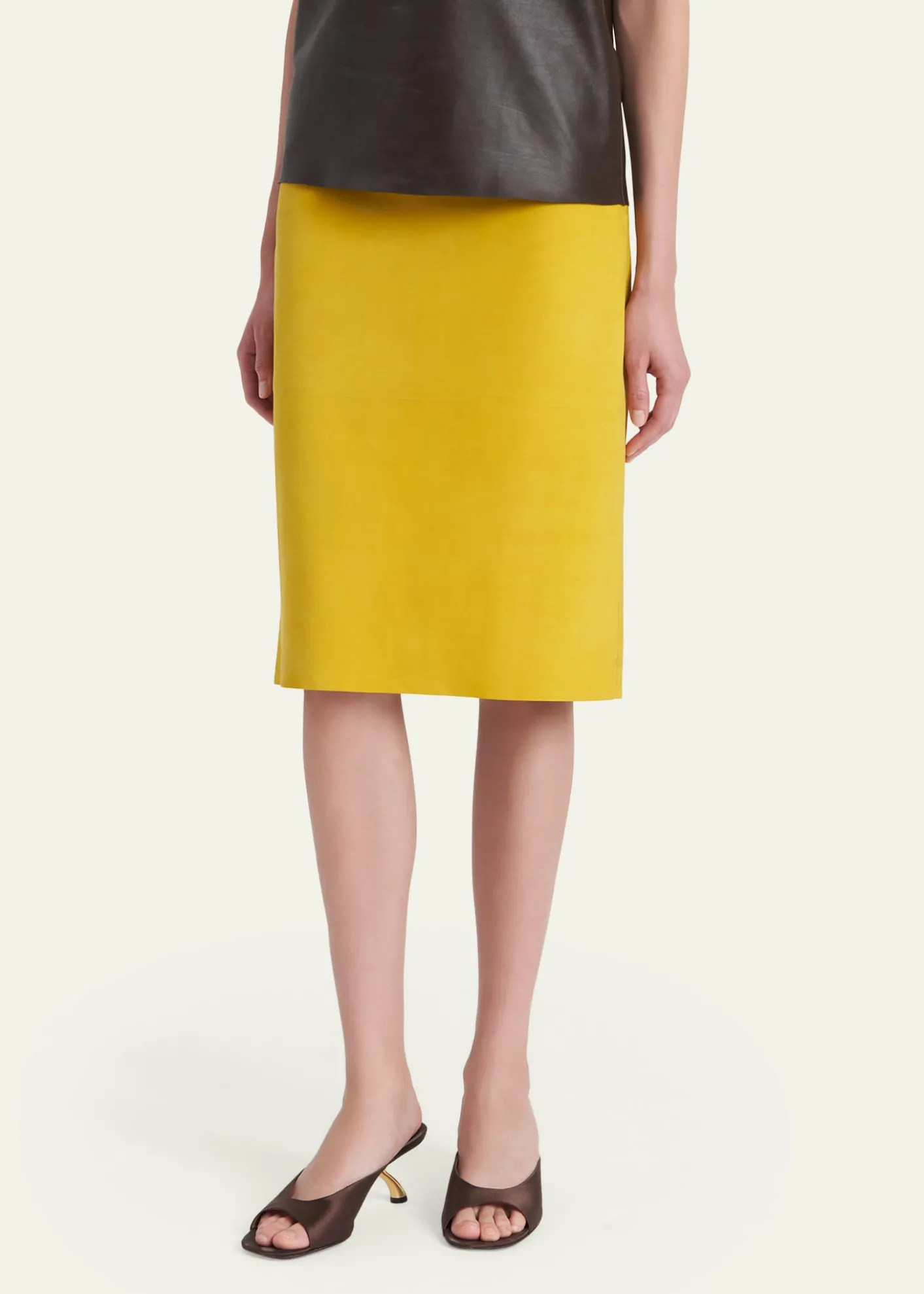 FerragamoLeather Pencil Skirt