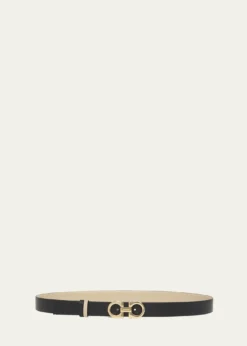 FerragamoMediterranean Gancini Leather Skinny Belt