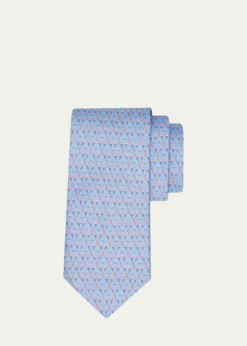 FerragamoMen's Geometric Hockey Stick Silk Tie