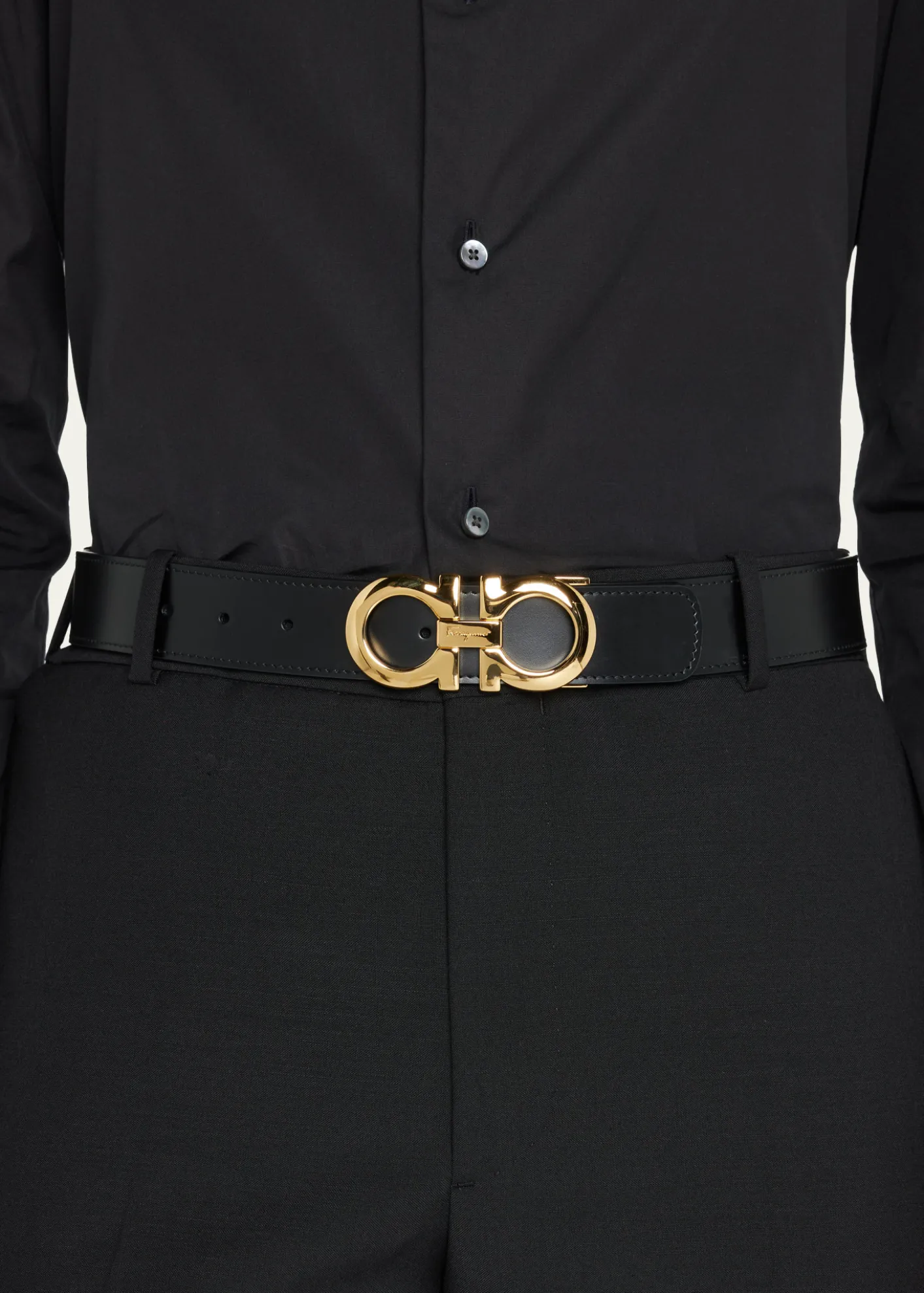 FerragamoMen's Reversible Double-Gancini Leather Belt