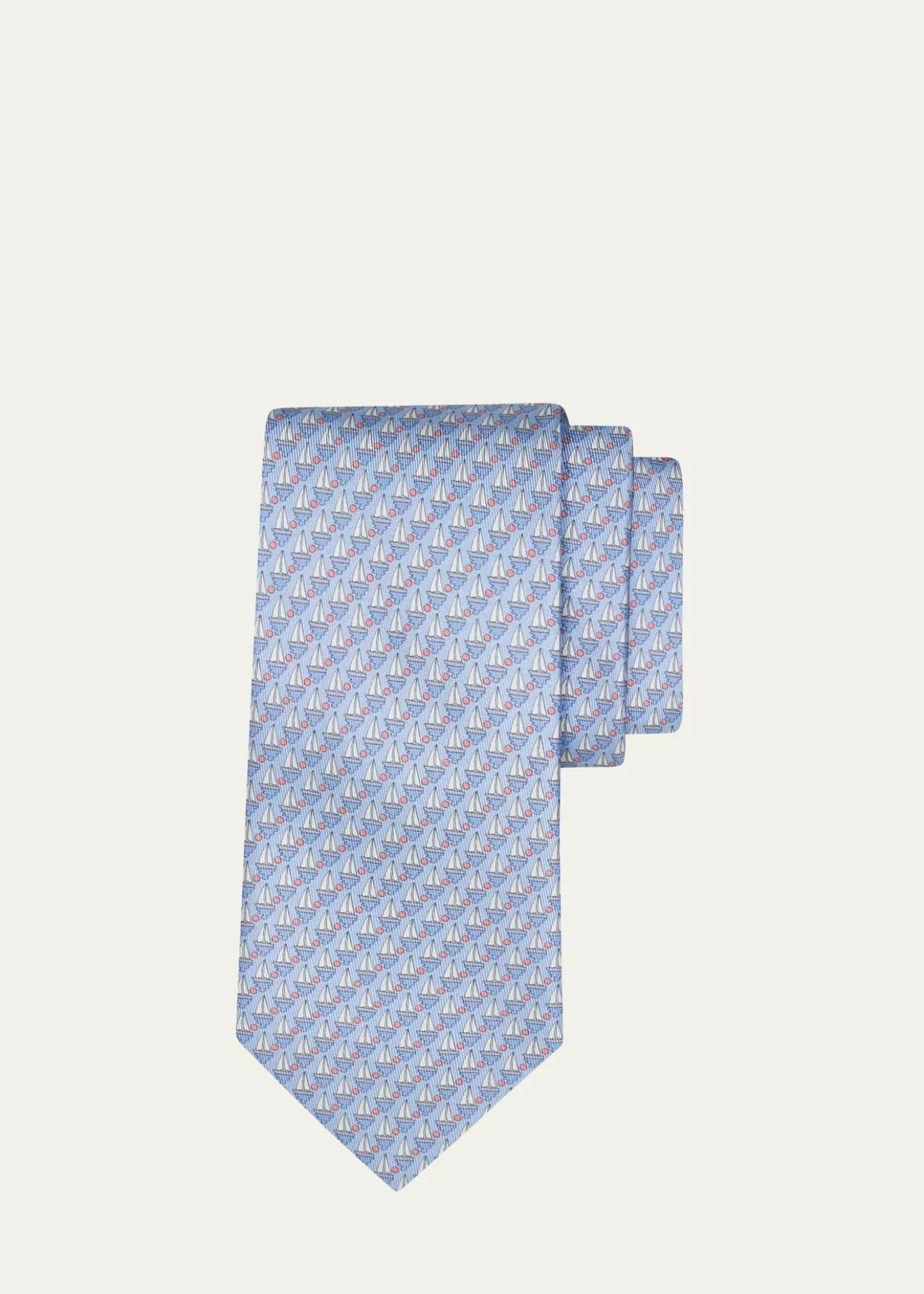 FerragamoMen's Sailboat Micro-Print Tie