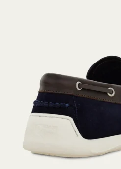 FerragamoMen's Bahia Suede Leather-Trim Boat Shoes