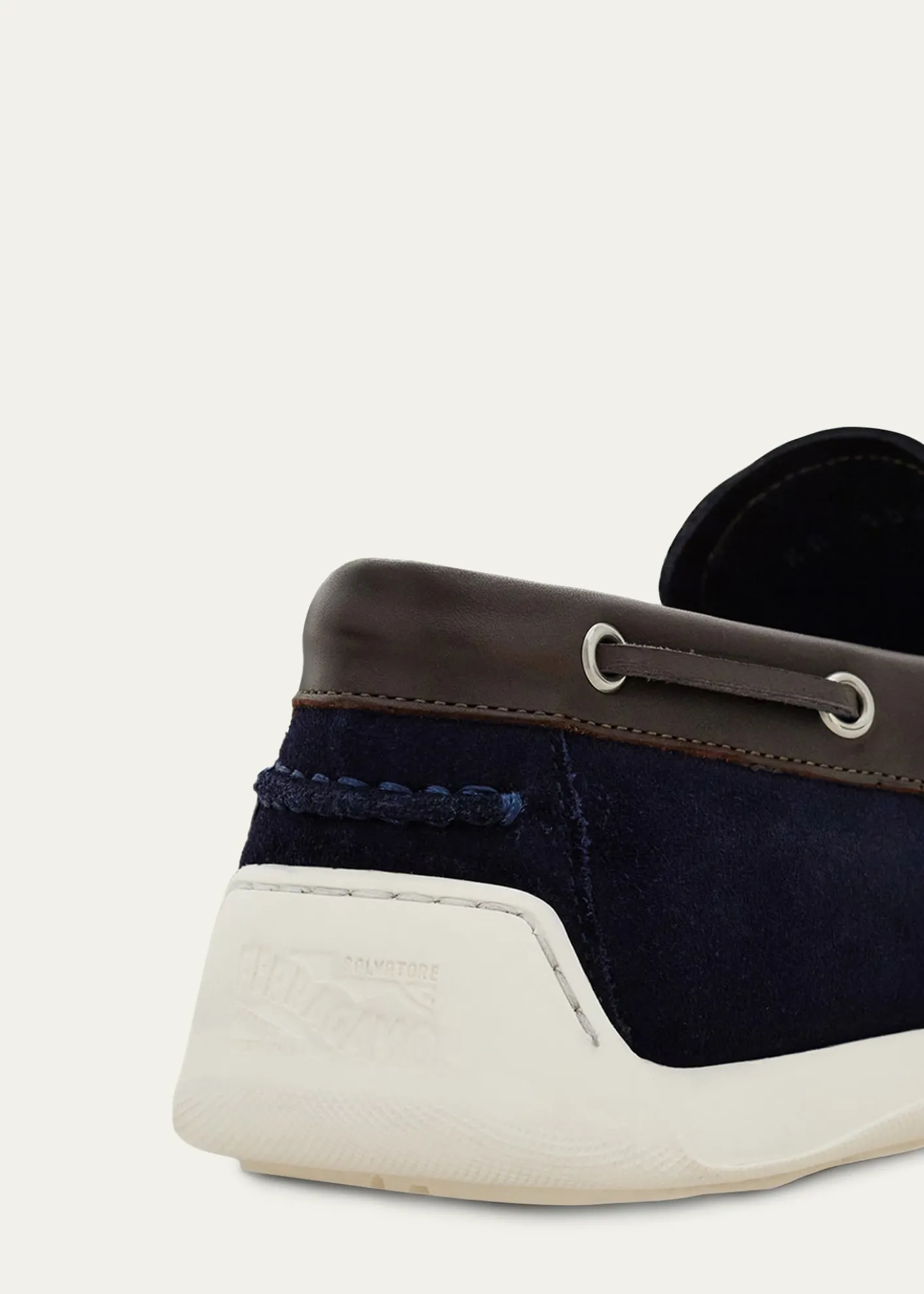 FerragamoMen's Bahia Suede Leather-Trim Boat Shoes