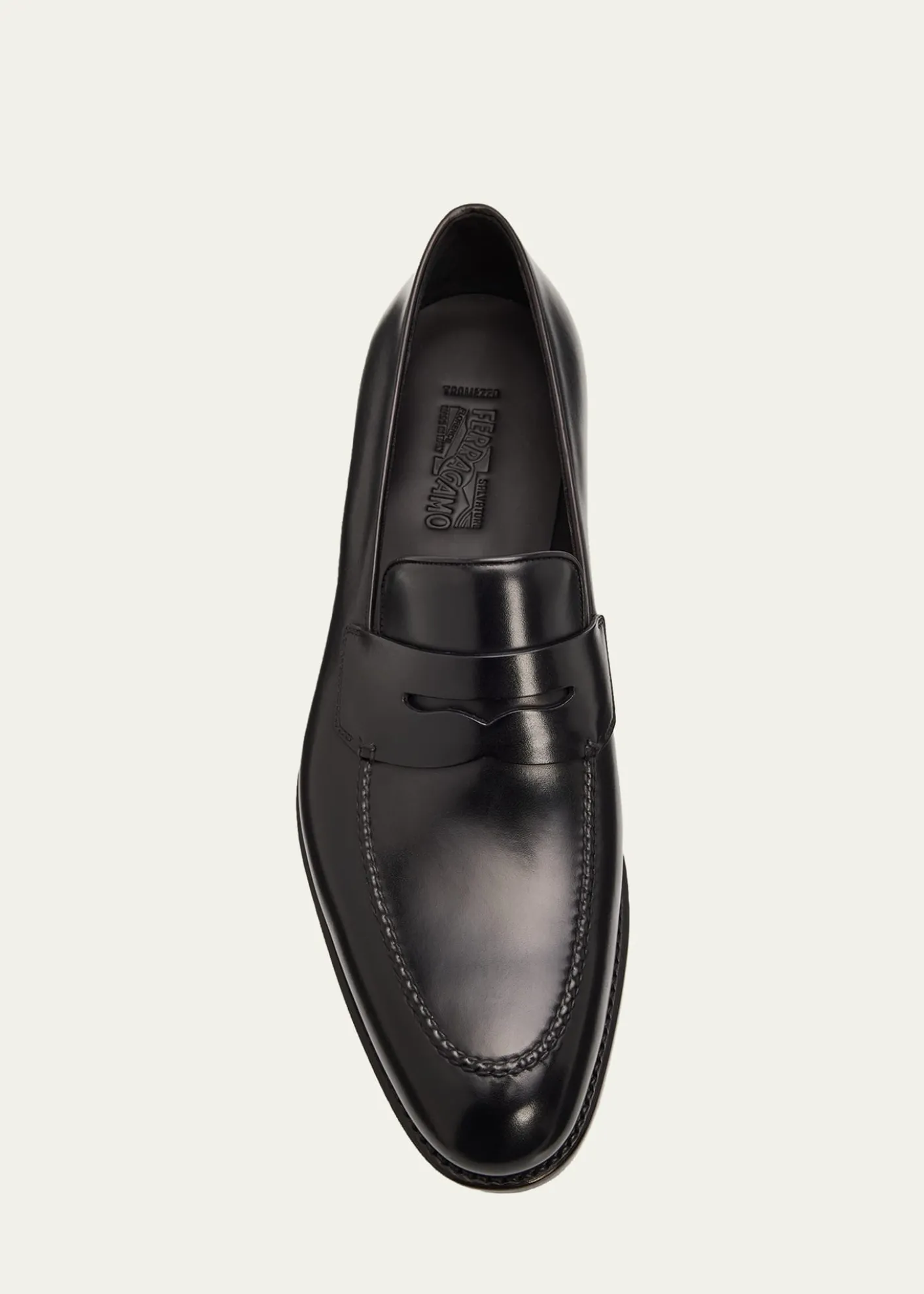 FerragamoMen's Brandy Tramezza Leather Penny Loafers