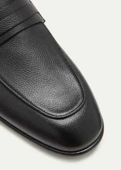 FerragamoMen's Desio Gancio Ornament Grained Leather Penny Loafers