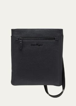 FerragamoMen's Firenze Flat Leather Crossbody Bag