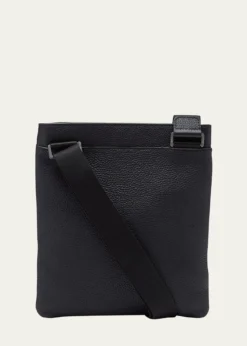 FerragamoMen's Firenze Flat Leather Crossbody Bag