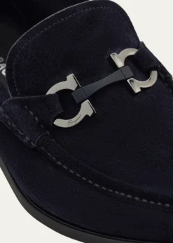 FerragamoMen's Grandioso Suede Gancio-Bit Loafers