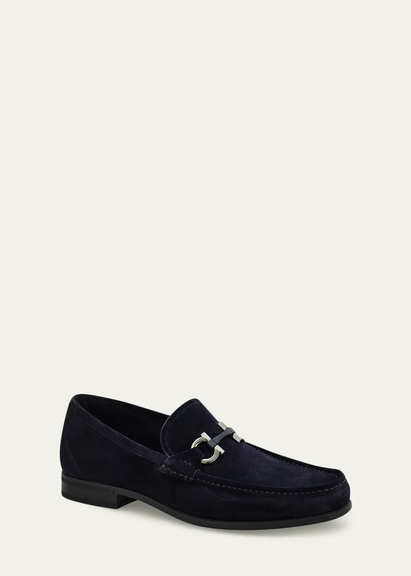 FerragamoMen's Grandioso Suede Gancio-Bit Loafers