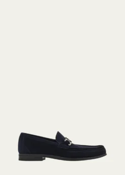 FerragamoMen's Grandioso Suede Gancio-Bit Loafers