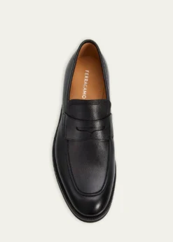 FerragamoMen's Hammered Leather Penny Loafers