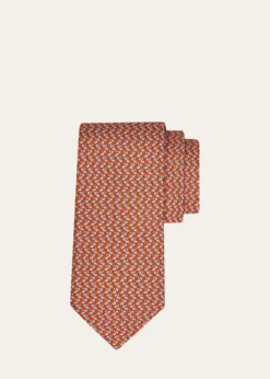 FerragamoMen's Pelican Micro-Print Silk Tie