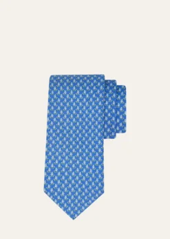 FerragamoMen's Penguin on Sled Silk Tie
