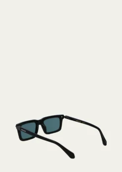 FerragamoMen's Prisma Modified Acetate Rectangle Sunglasses, 53mm