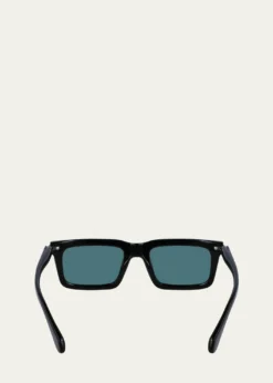 FerragamoMen's Prisma Modified Acetate Rectangle Sunglasses, 53mm