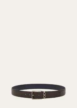 FerragamoMen's Reversible Hammered Leather Belt