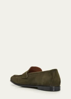 FerragamoMen's Suede Micro-Gancio Penny Loafers