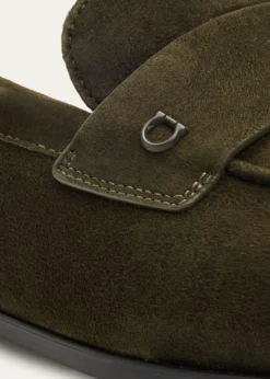 FerragamoMen's Suede Micro-Gancio Penny Loafers