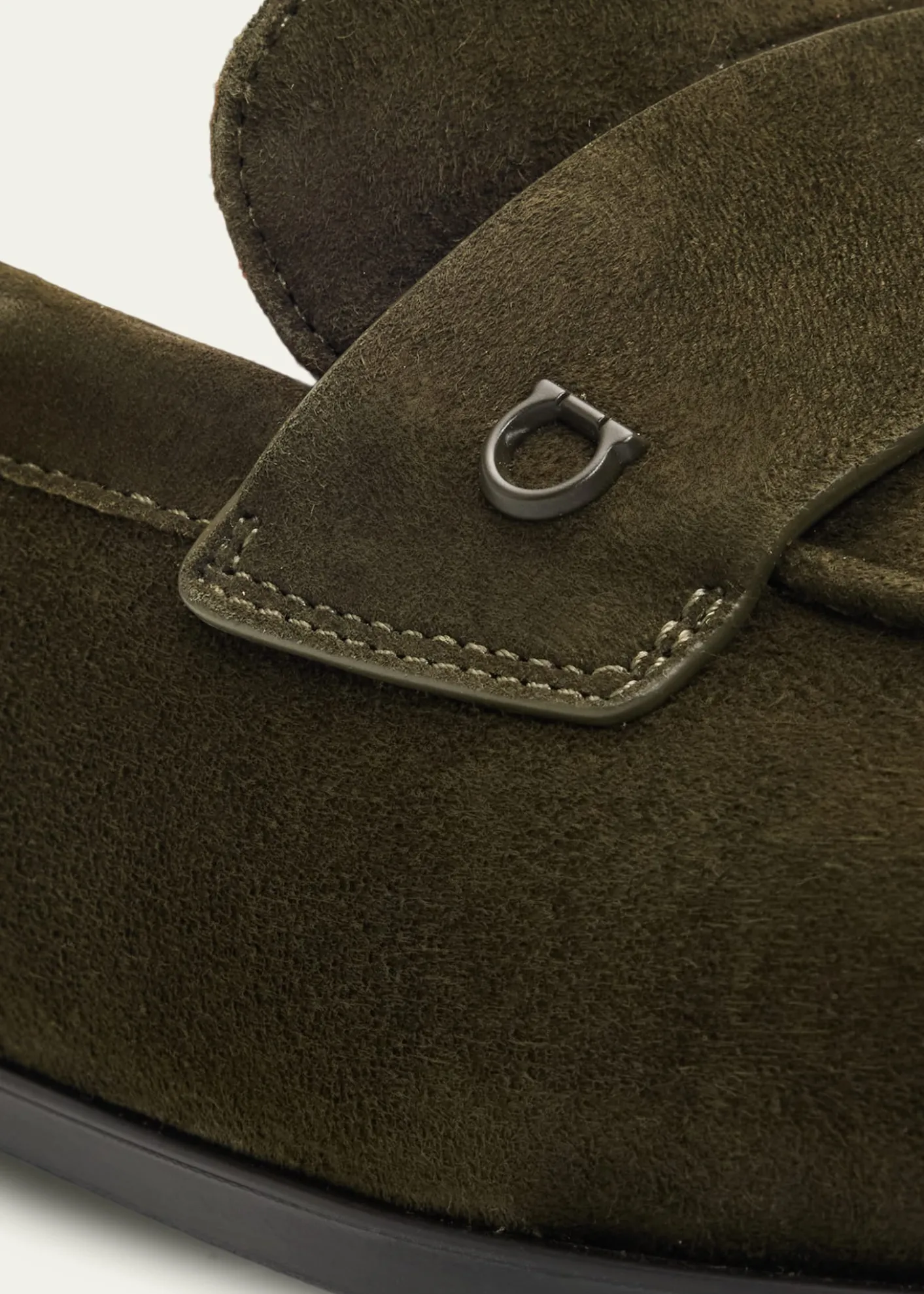 FerragamoMen's Suede Micro-Gancio Penny Loafers