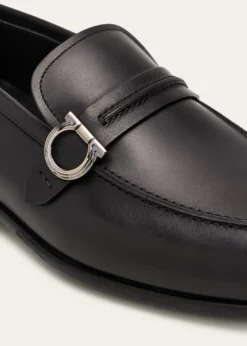 FerragamoMen's Terence Calfskin Gancini Saddle-Strap Loafers