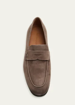 FerragamoMen's Tiberio Kid Suede Micro-Gancio Penny Loafers