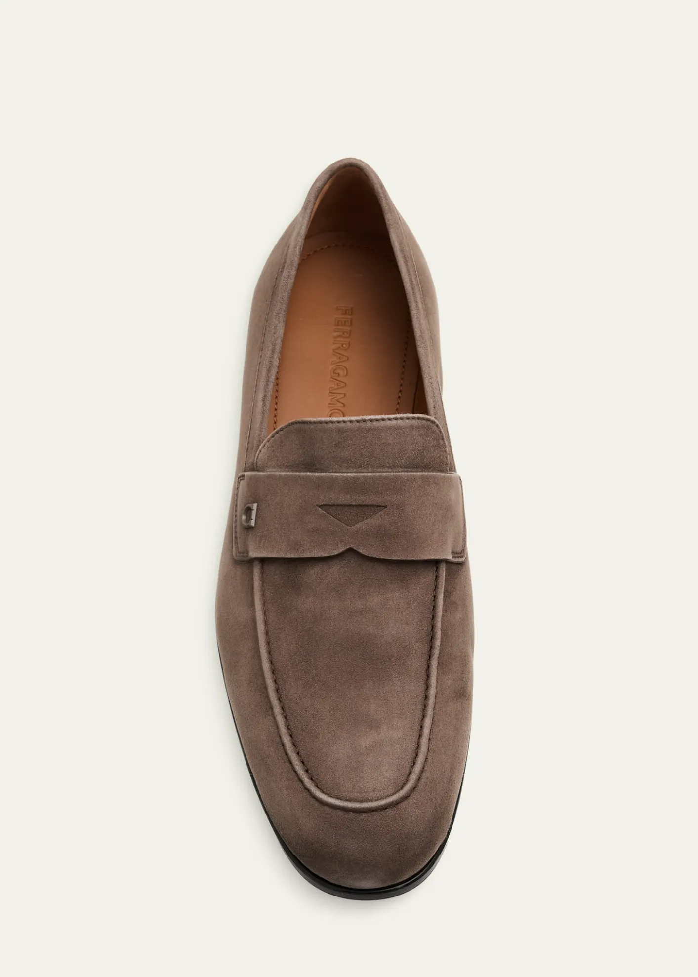 FerragamoMen's Tiberio Kid Suede Micro-Gancio Penny Loafers