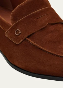 FerragamoMen's Tiberio Soft Suede Penny Loafers
