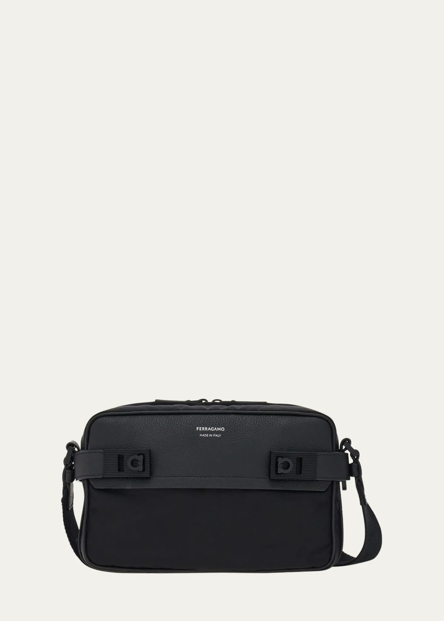 FerragamoMen's Twins Nylon and Leather Shoulder Bag