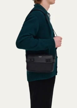 FerragamoMen's Twins Nylon and Leather Shoulder Bag