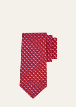 FerragamoMen's Whale Micro-Print Tie