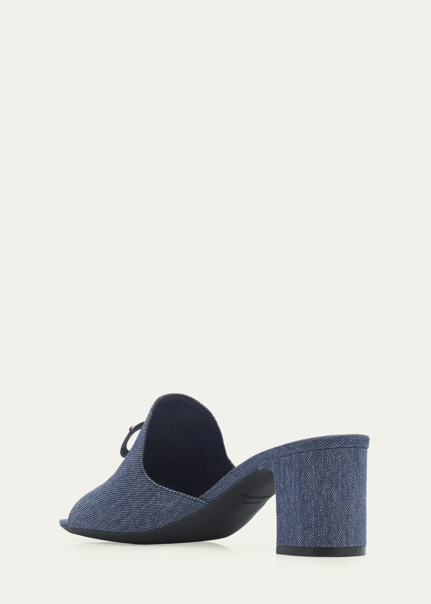Ferragamo55mm Rexy Denim Mule Sandals