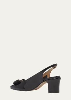 Ferragamo55mm Vetty Patent Leather Slingback Pumps