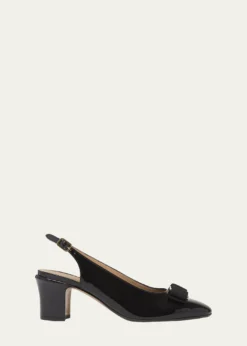 Ferragamo55mm Vetty Patent Leather Slingback Pumps