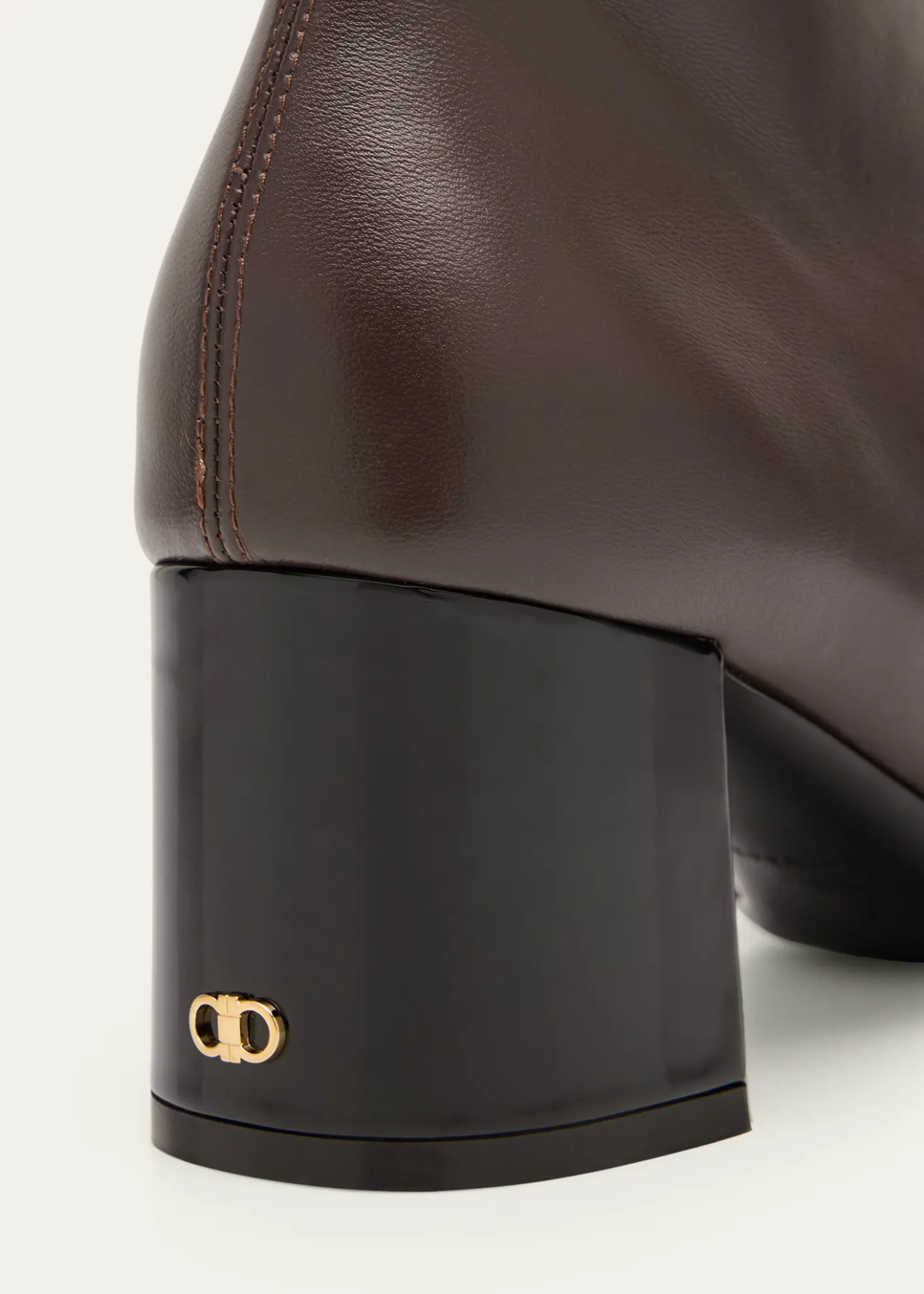 FerragamoSambi Cap-Toe Leather Ankle Boots