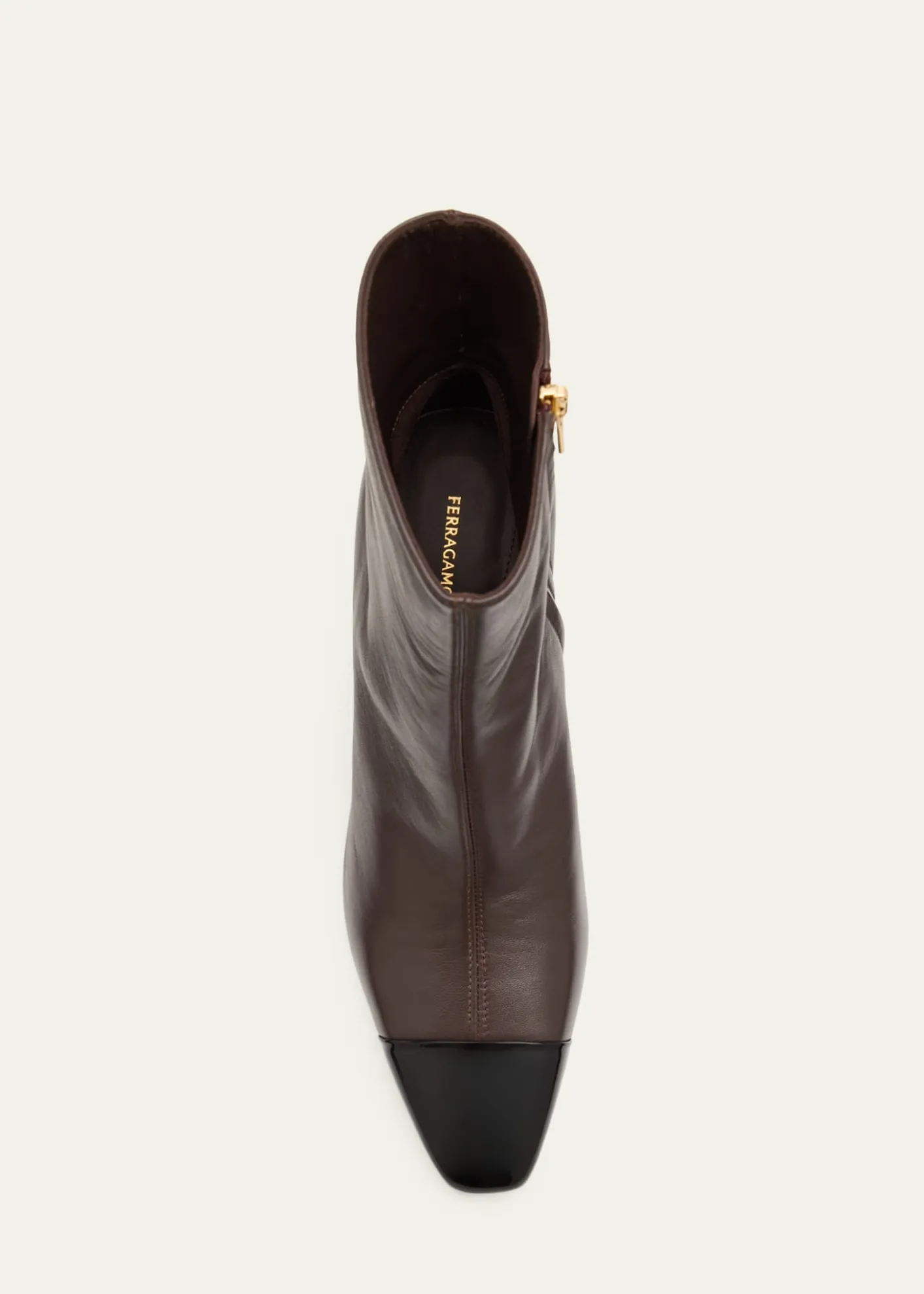 FerragamoSambi Cap-Toe Leather Ankle Boots