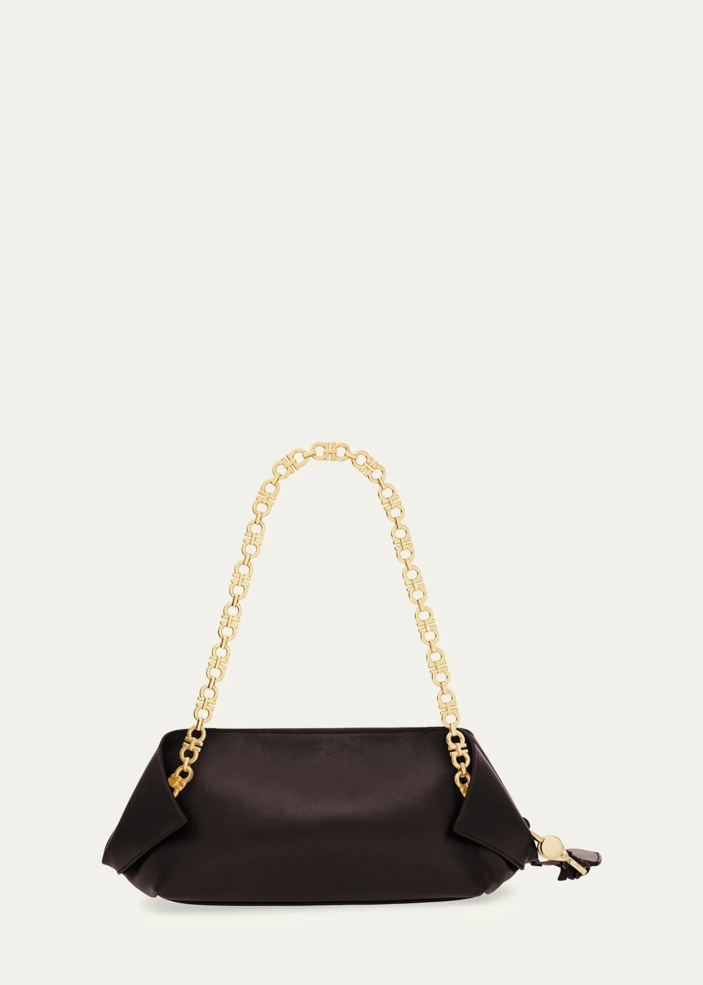 FerragamoScarf Smooth Leather Gancio Shoulder Bag