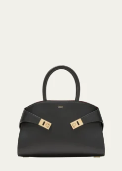 FerragamoSmall Hug Leather Top-Handle Bag