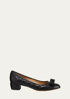FerragamoVara Quilted Bow Ballet Pumps