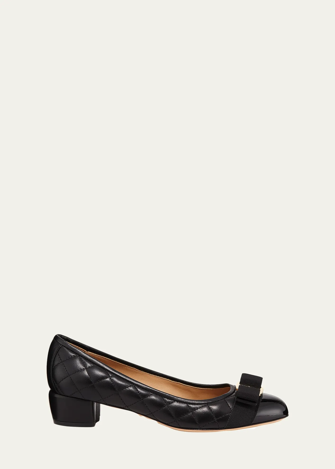 FerragamoVara Quilted Bow Ballet Pumps