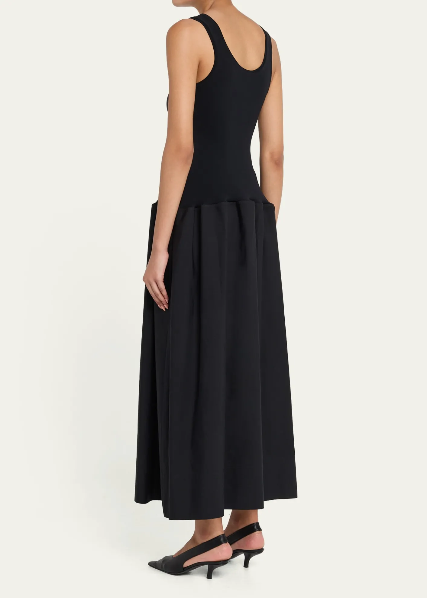 FFormeMarina Sleeveless Cotton-Silk Flared Midi Dress