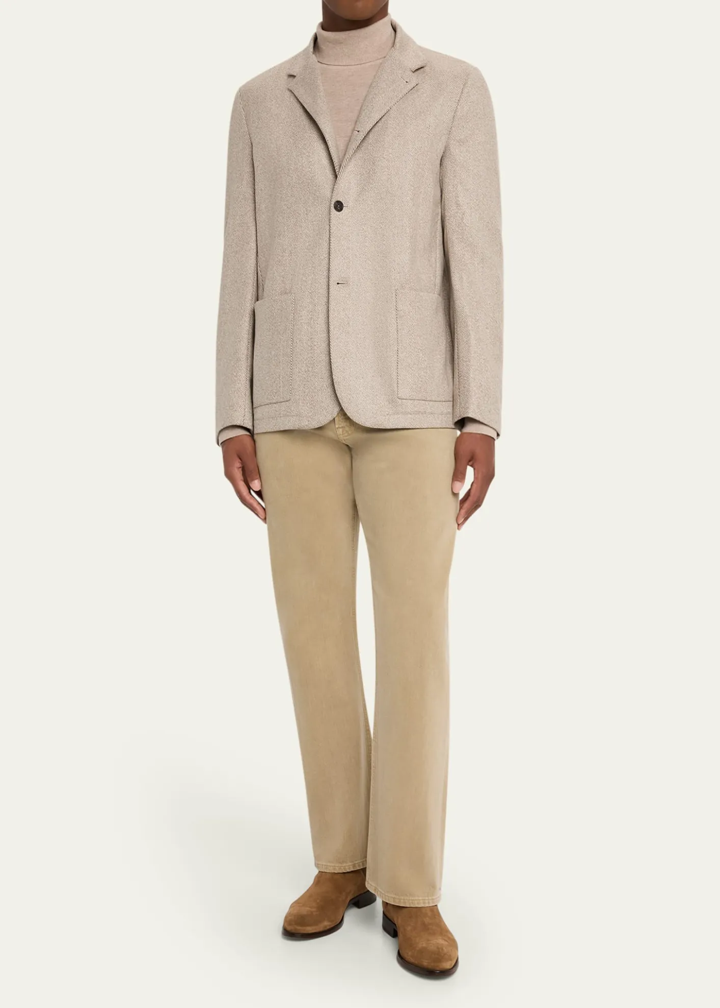 FioroniMen's Cashmere Herringbone Voyager Jacket