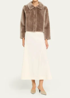 FleuretteOdette Reversible Cropped Shearling Jacket