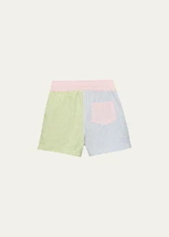 Florence EisemanBoy's Stripe Seersucker Swim Shorts, Size 6M-24M