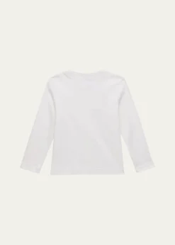 Florence EisemanGirl's Flower Applique Cotton Cardigan, Size 3M-7